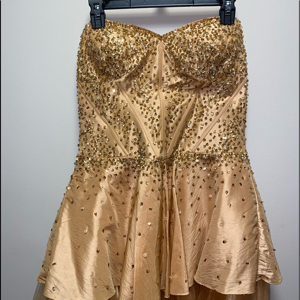 Gold short dress